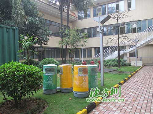 韶關(guān)物業(yè)分類(lèi)玻璃鋼垃圾桶，提升社區(qū)好環(huán)境。